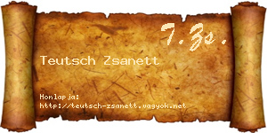Teutsch Zsanett névjegykártya